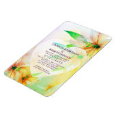 Gelbe Hibiskus Blume Herzklopfen Hochzeit Magnet (Linke Seite)