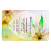 Gelbe Hibiskus Blume Herzklopfen Hochzeit Magnet (Horizontal)