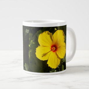 Gelbe Hibiskus Blume Jumbo-Tasse