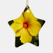 Gelbe Hibiskus Blume Keramikornament (Rechts)