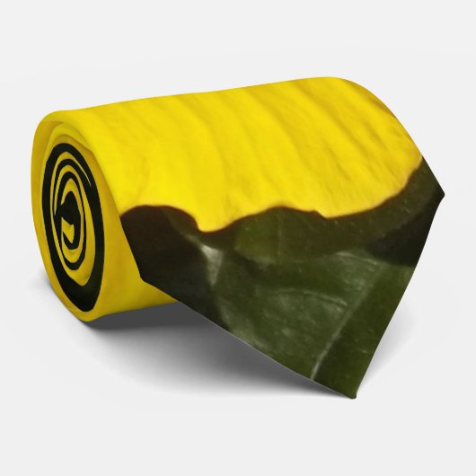 Gelbe Hibiskus Blume Krawatte (Gerollt)