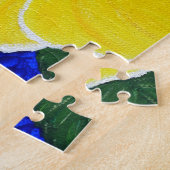 Gelbe Hibiskus Blume Malerei Puzzle (Seite)