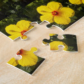 Gelbe Hibiskus Blume Puzzle (Seite)
