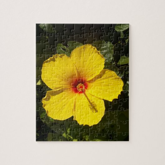 Gelbe Hibiskus Blume Puzzle (Vertikal)