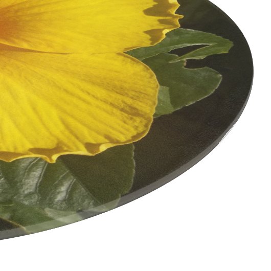 Gelbe Hibiskus Blume Schneidebrett (Ecke)