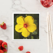Gelbe Hibiskus-Blume Serviette (Beispiel)