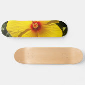 Gelbe Hibiskus Blume Skateboard (Horizontal)