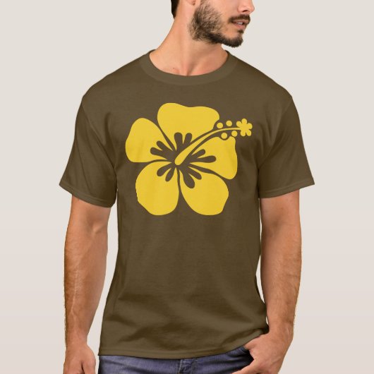 gelbe Hibiskus-Blume T-Shirt (Vorderseite)