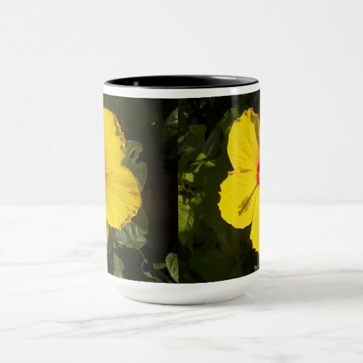 Gelbe Hibiskus Blume Tasse (Zentrum)