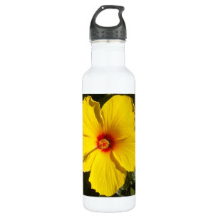 Gelbe Hibiskus Blume Trinkflasche