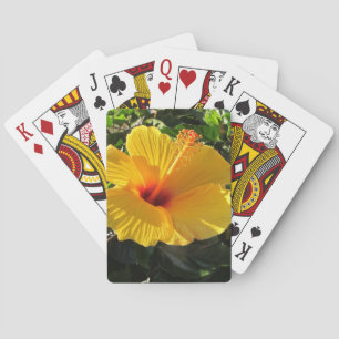 Gelbe Hibiskus-Blumen-Spielkarten Hawaii Spielkarten