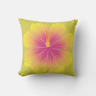 Gelbe Hibiskus_Illustration Kissen