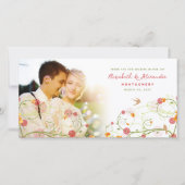 Gelbe Hibiskus-Wirbels-Frühlings-Hochzeit danken Dankeskarte (Vorderseite)