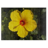 Gelbe Hibiskusblüte Schneidebrett (Vorderseite)