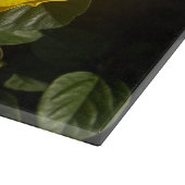Gelbe Hibiskusblüte Schneidebrett (Ecke)