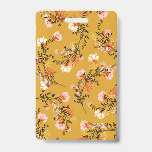 Gelbe Hintergrundblumen Ausweis