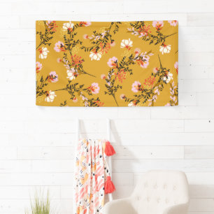 Gelbe Hintergrundblumen Banner