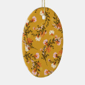 Gelbe Hintergrundblumen Keramik Ornament (Rechts)