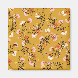Gelbe Hintergrundblumen Magnet