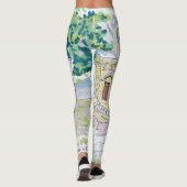 Gelbe historische Villa Leggings (Rückseite)