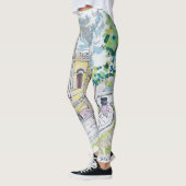 Gelbe historische Villa Leggings (Links)