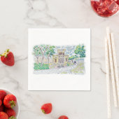 Gelbe historische Villa Serviette (Beispiel)