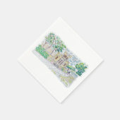 Gelbe historische Villa Serviette (Ecke)