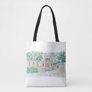Gelbe Historische Villa Tasche