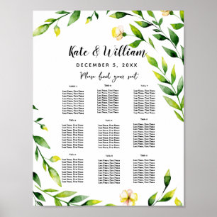 Gelbe Hochzeit Blumenplan Party/Hochzeit Poster