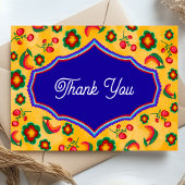 Gelbe Hochzeit Dankeskarte