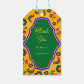 Gelbe Hochzeit Geschenkanhänger (Rückseite)