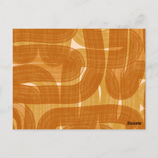 Gelbe Hochzeit in Retro-Bögen und -Gewölben Postkarte (Rückseite)