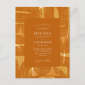 Gelbe Hochzeit in Retro-Bögen und -Gewölben Postkarte (Vorderseite)