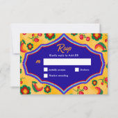 Gelbe Hochzeit RSVP Karte (Vorderseite)