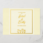 Gelbe Hochzeitsblumen Einladung (Vorderseite)