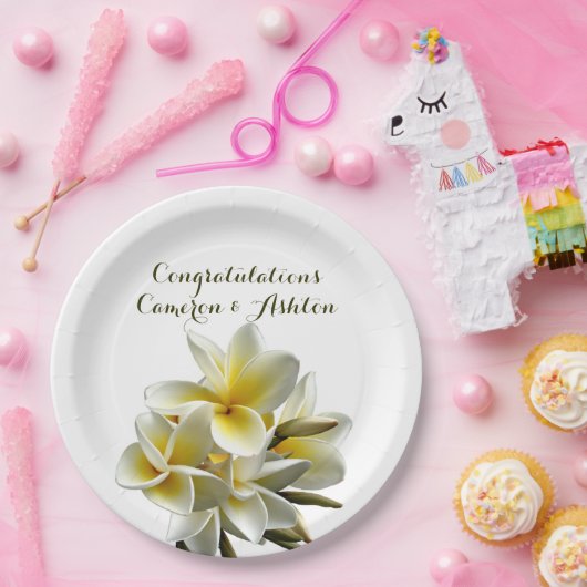 Gelbe Hochzeitsfeiern Blume Papier Teller (Party)