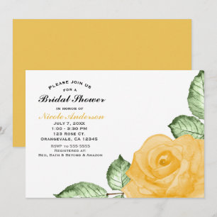 Gelbe Hochzeitstorte-Bridal-Shower-Einladung Elega Einladung