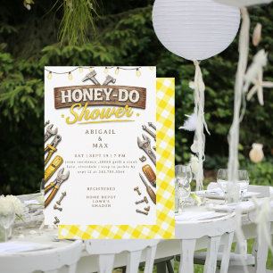 Gelbe Honey Do Paare Werkzeuge Junggesellinnenabsc Einladung