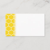 Gelbe Honeycomb Geometric White Lines Bumblebee Platzkarte (Vorderseite)