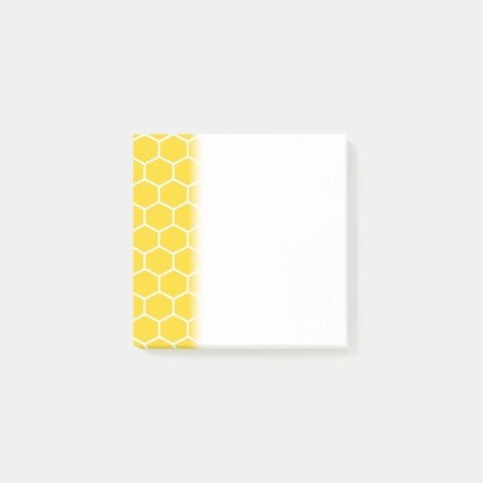 Gelbe Honeycomb Geometric White Lines Bumblebee Post-it Klebezettel (Vorderseite)