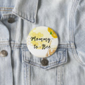 Gelbe Honig Blütenmutter zu Bee Baby Dusche Button (Beispiel)