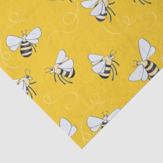 Gelbe Honigbiene Seidenpapier (Detail)