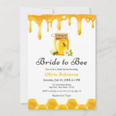 Gelbe Honigbräune zum Brautparty Biene Einladung (Vorderseite)
