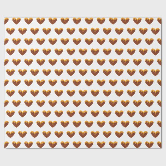 Gelbe Honigherzen Süße Geschenkpapier Liebe (Saum)