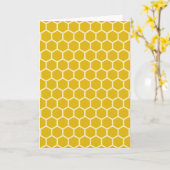 Gelbe Honigwabe Bienenstock Hexagonal Muster Karte (Gelbe Blume)