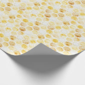 Gelbe Honigwabe Geburtstag Geschenkpapier (Ecke)
