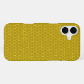 Gelbe Honigwabe Gemustert iPhone Hülle (Rückseite (Horizontal))