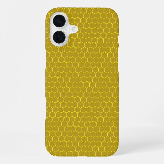 Gelbe Honigwabe Gemustert iPhone Hülle (Rückseite)