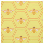 Gelbe Honigwabe mit Honigbienen Stoff (Muster)