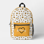 Gelbe Hörer, Pom Poms, Megaphone Muster Bedruckter Rucksack (Vorderseite)